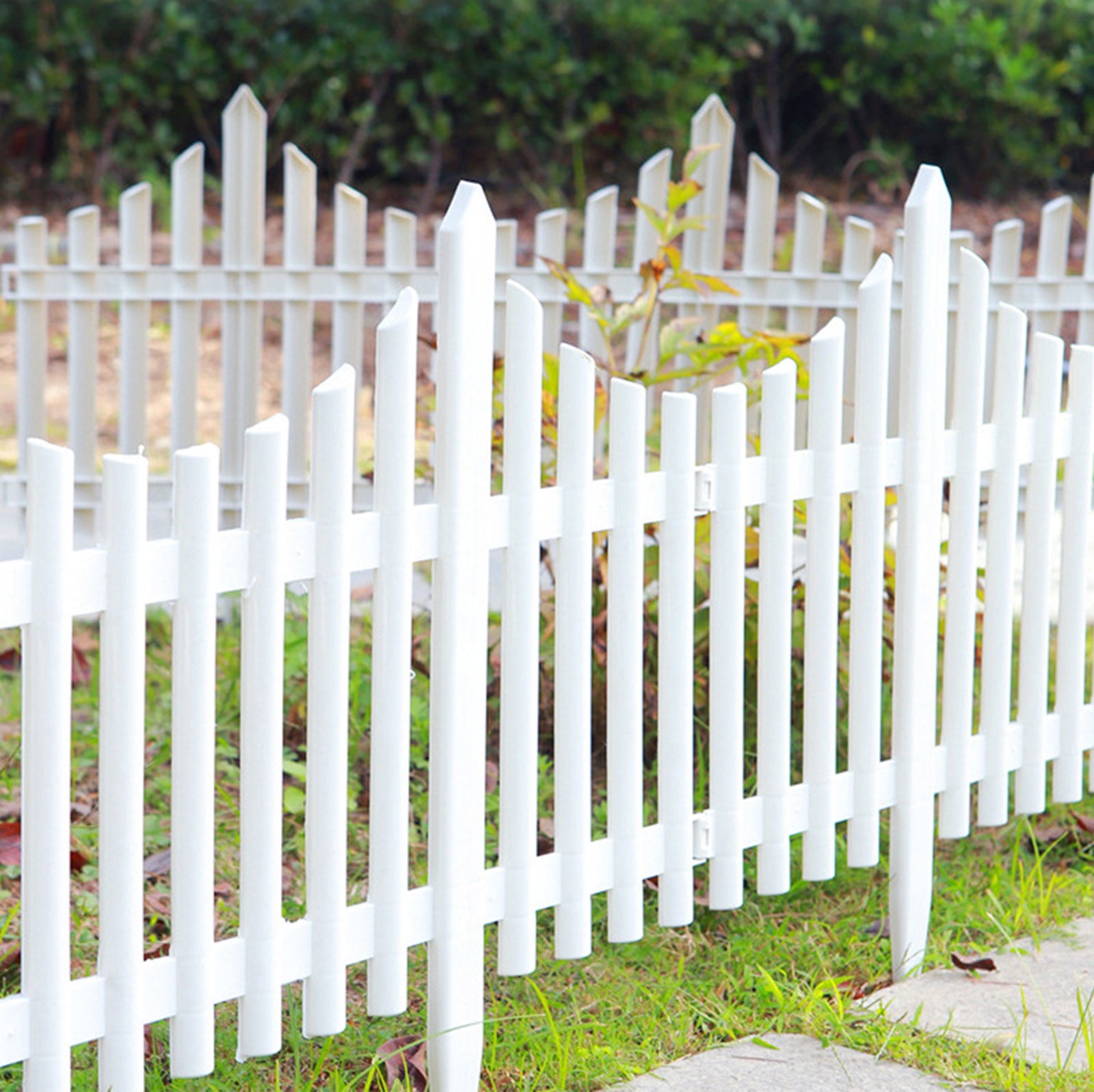 White Plastic Edging Garden Picket Fence - 23.6"x12.6" Decorative Garden Fence, Foldable & Removable Decorative Border, Animal Barrier, Garden Border Fence, Edging Border Decorative Fences