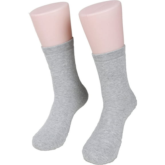 Lian LifeStyle Cute, Perfect Fit, Cozy Men's 1 Pair Wool Blend Crew Socks With a Wide Size 6-9Grey