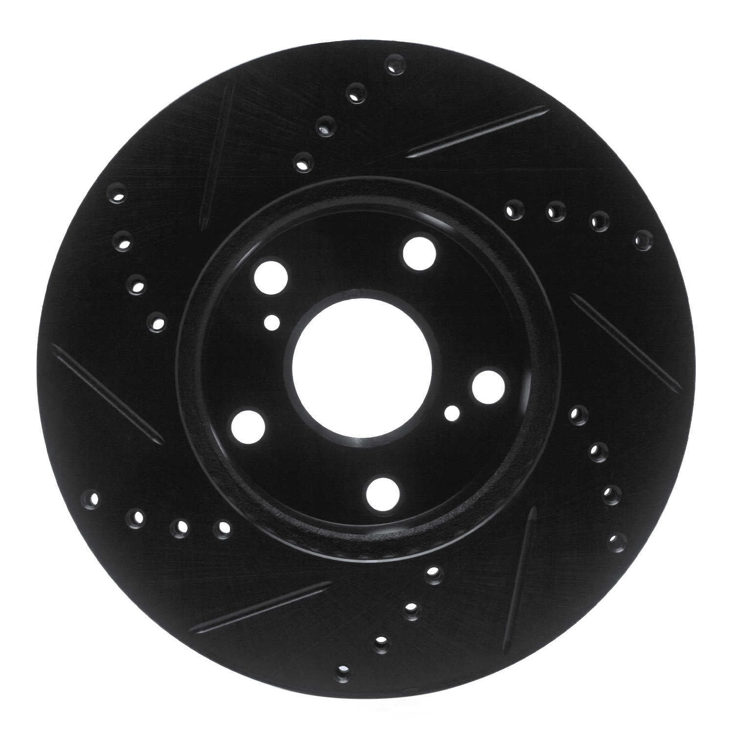 Dynamic Friction Company 633-76133R DFC Brake Rotor - Drilled And Slotted - Black