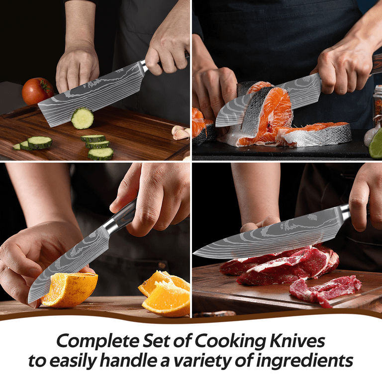 COOLINA Altomino Tungsten Steel Slicing Knife, 7.1-in Japanese Traditional  Chef, Forged Hammered Kitchen Knife, Outdoor Cooking Hunting Survival