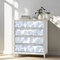 thumbnail image 3 of Peel and Stick Wallpaper Contact Paper Blue Abstract Fingerprint Inspired White Self Adhesive and Removable 17.7in x 118in, 3 of 8
