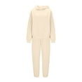 thumbnail image 4 of SHTXOZHI Women 2 Piece Outfit Hooded Sweatshirt Jogger Sweatpants Matching Tracksuit Sets, 4 of 8
