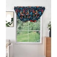 thumbnail image 2 of Waterfall Valances for Windows, Spring Floral Kitchen Sheer Valance Curtains, Modern Abstract Art Birds Rod Pocket Elegant Swag Valances for Living Room Bedroom, 47.2"x38.5", 1 Panel, 2 of 8