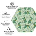 thumbnail image 3 of Naloa Cute Dinosaurs in Space Leather Coasters for Drinks, Durable Drink Coasters 4 Set for Tabletop Protection, Luxurious Home Décor and Housewarming Gift ( {designName})Hexagon, 3 of 6