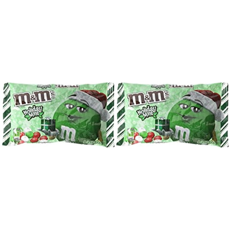 M&M'S Mint Chocolate, Christmas Red, Green and White Candies, 9.2