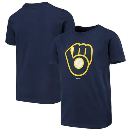 Milwaukee Brewers Jersey - Milwaukee Brewers Youth Primary Team Logo T-Shirt - Navy