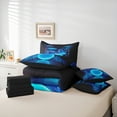 thumbnail image 6 of Manfei Musical Drum Kit 7pcs Bedding Comforter Set,Rock Music Queen Bedding Sets,Blue Black Queen Sheet Sets For Teens,Microfiber Bedroom Decor Reversible, 6 of 8