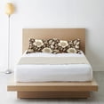 thumbnail image 6 of Yayeee Pillowcase Queen Size Set of 2 Satin Wrinkle Resistant Pillow Case, Brown Floral, 6 of 7