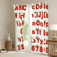 thumbnail image 3 of Manfei Educational Learning Blackout Curtains Set of 2 (52x84 Each),26 Letters Alphabet Window Curtains,Red Abc Alphabet Curtains and Drapes For Kids,Ultra Soft Home Decor, 3 of 6