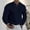 Navy, variant on COSFO Mens Shirts V-Neck Long Sleeve Black Casual Pullover Solid T Shirts for Man