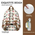 thumbnail image 5 of White Boston Terrier and Flower Backpack for School,Cute School Bag,Schoolbag with Adjustable Shoulder Straps & Padded Back,15.25"x11.5"x5.25", 5 of 6