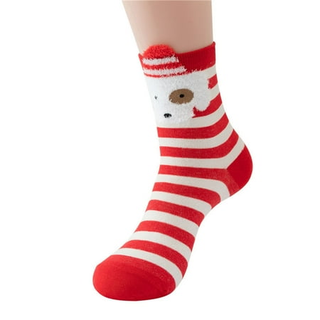 

Socks For Women Warm Christmas Fashion Windproof Cute Animalsprinting Mid Tube Socks Long Tube Cotton