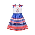 thumbnail image 1 of Girls Dress Bow Dot Star Stripe National Day July 4th Sleeveless 5 Years, 1 of 1