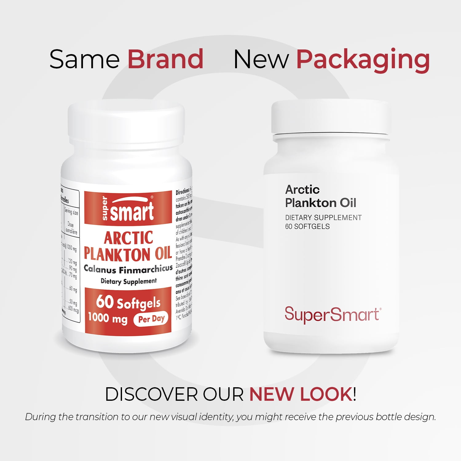 SuperSmart Arctic Plankton Oil 1000mg per Day (Patented) - Greater Nutrition than Fish & Krill Oil Supplement - with Omega-3 Fatty Acids, EPA, DHA & SDA | Non-GMO & Gluten Free - 60 Softgels