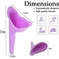 thumbnail image 2 of Paquete de 2 dispositivos para orinar femenino, urinario femenino, embudo de silicona, tazas para orina, orinal portátil para mujeres de pie hasta embudo para orinar, reutilizable, 2 of 5