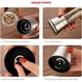 thumbnail image 5 of Salt and Pepper Grinder Set of 2 - Stainless Steel Salt and Pepper Mill Ceramic Pepper Grinder Refillable, 5 of 6