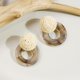thumbnail image 4 of Pendientes tejidos de rafia, pendientes de resina Pendientes de ratán Pendientes de paja Pendientes colgantes de verano para mujeres adolescentes y niñas, 4 of 6