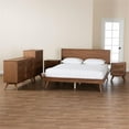 thumbnail image 5 of Pemberly Row Brown Wood and Rattan Queen Size 5-Piece Bedroom Set, 5 of 14