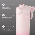 thumbnail image 2 of TAL 28oz Stainless Steel Ranger Push Lock Lid Water Bottle, Pink Shimmer, 2 of 9