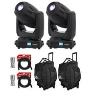 (2) Chauvet DJ Intimidator Hybrid 140SR Moving Head Lights+Bags+Remotes+Cables
