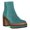 Turquoise, variant on FSJ Women Fashion Platform Round Toe Suede Ankle Boots Block Chunky High Heel Side Zipper Winter Warm Walking Shoes Size 8 Red