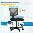 thumbnail image 6 of BestOffice Ergonomic Desk Armless Mesh Computer Lumbar Support Swivel Rolling Executive Adjustable Task Chair for Back Pain, Grey, 6 of 8