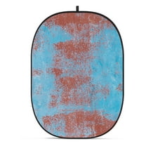 Glow CBA-WR0005 5x6.5' Fabric Collapsible Backdrop, Rusty Wall