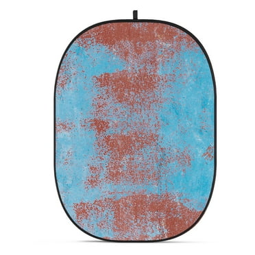 Glow CBA-WR0005 5x6.5' Fabric Collapsible Backdrop, Rusty Wall
