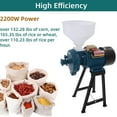 thumbnail image 3 of Electric Grain Grinder, 3000W Mill Grinder, Blue Galvanized Cast Iron Corn Mill with Funnel for Dry Cereals, Wheat, and Feed, 3 of 9