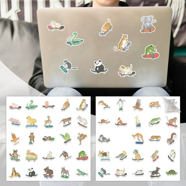 Cqxid Stickers Under $5 Ink Skateboard Animal Graffitis Stickers Decorate Luggage Notebook DIY Stickers