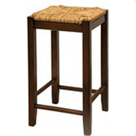 Rush Seat Counter Stools 24", Set of 2, Walnut
