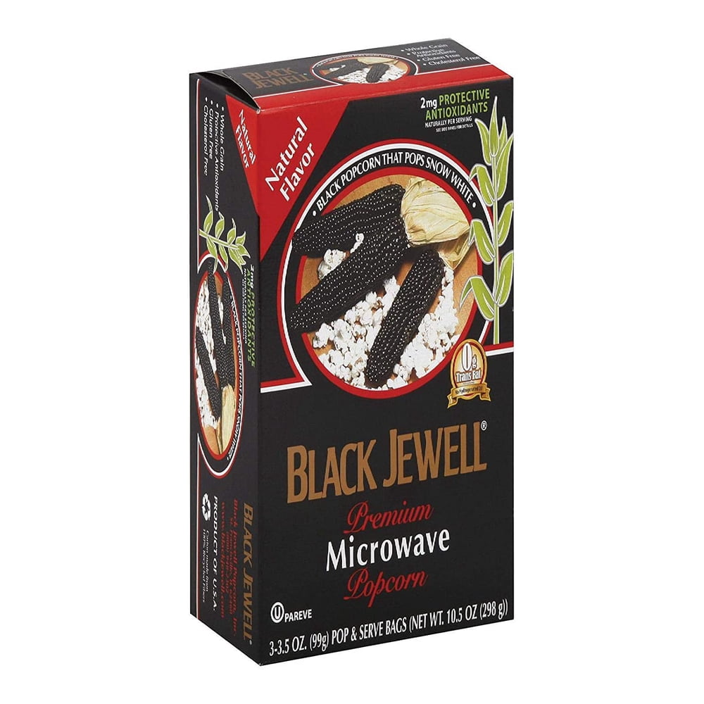 Black Jewell Natural Microwave Hulless Popcorn 10.5 Ounces (Pack of 1