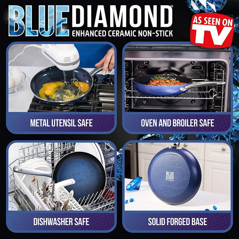 Blue Diamond Cookware Diamond Infused Ceramic Nonstick, 14 Piece