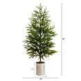 thumbnail image 2 of Nearly Natural 32in. Artificial Real Touch Norfolk Island Pine in Christmas Tin Metal Planter with Natural Look, 2 of 8