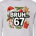 thumbnail image 4 of Inktastic Bruh 67 Christmas Holiday Cheer Long Sleeve Youth T-Shirt, 4 of 5