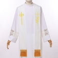 thumbnail image 7 of Jiibva Double Sided Stole with Tassels Church Clergy Stole Church Scarf for Officiant Priest, 7 of 7