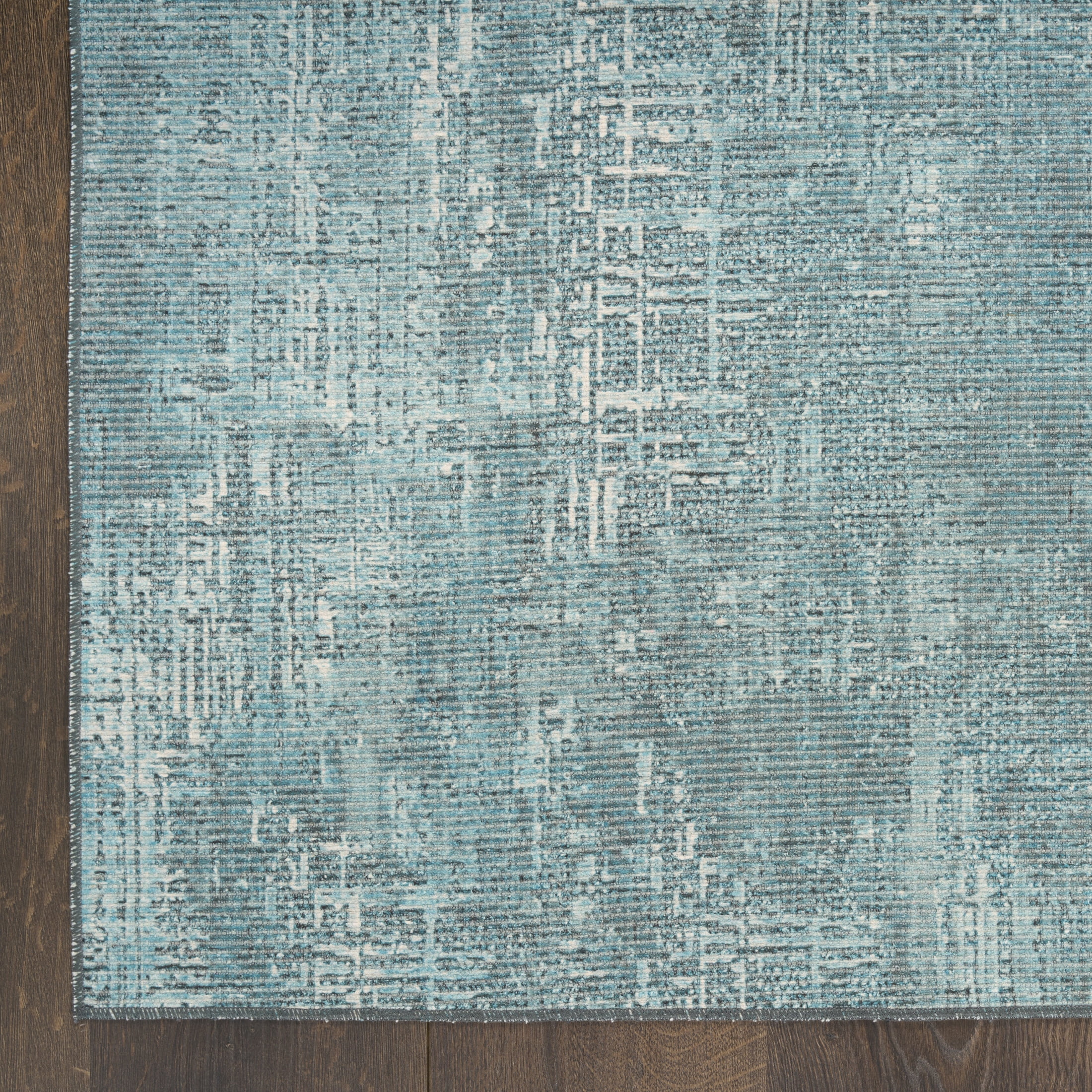 Nourison Botanical Washables 2' x 6' Green Modern Indoor Rug