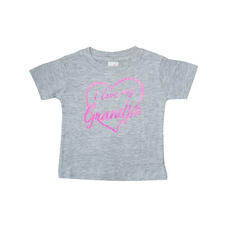 

Inktastic I Love My Grandpa in Pink Chalk Heart Gift Baby Boy or Baby Girl T-Shirt