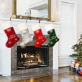 thumbnail image 6 of LHWEN Christmas Hanging Ornament Santa Snowman Stocking Decoration Gift Bag Window Decor Pins Indoor Holiday Decor Luxury Cable Knit Stockings Farmhouse Home Wall Door Mantel Display Gift Storage, 6 of 8