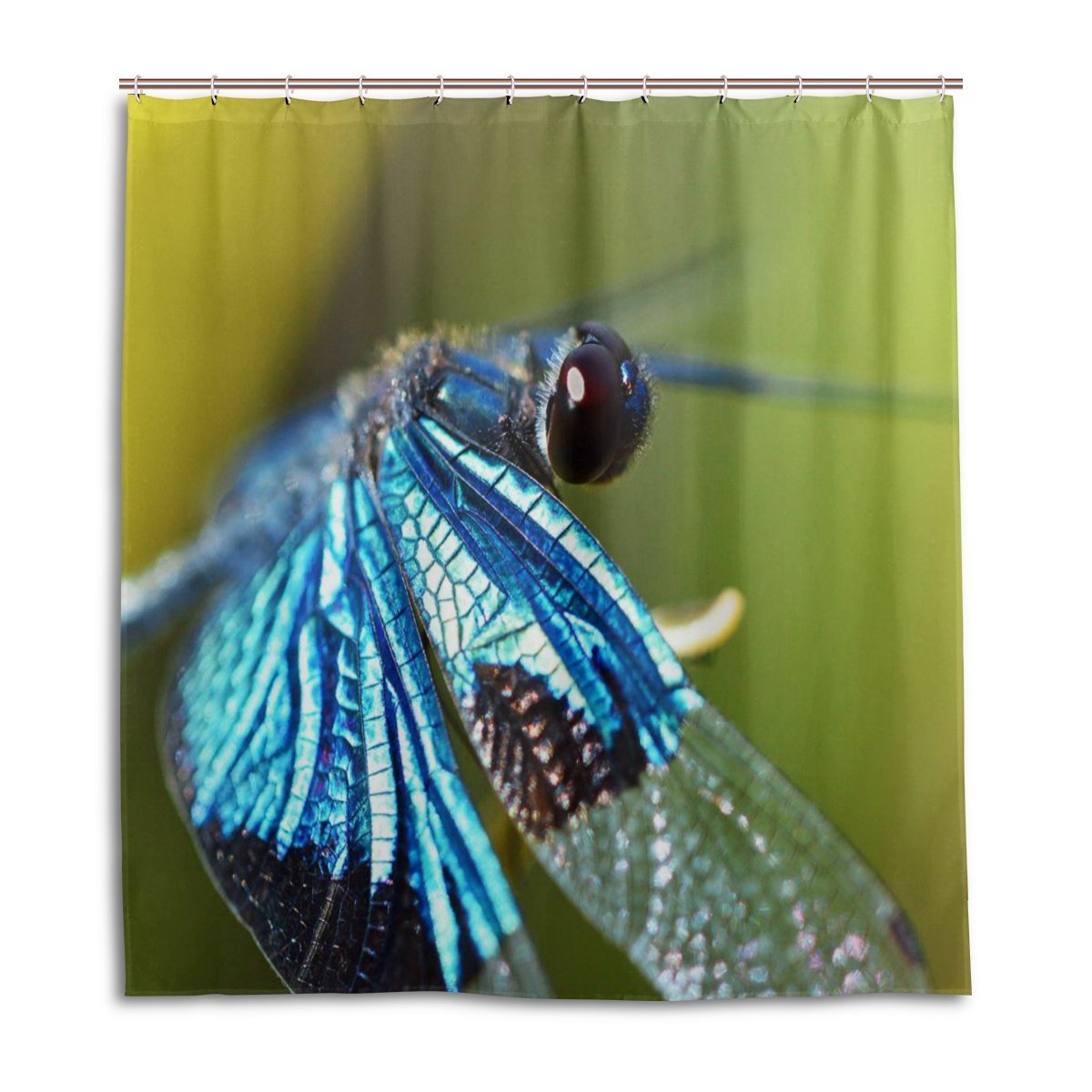POPCreation Blue Dragonfly Shower Curtain Waterproof Bathroom Shower Curtain 66x72 inches