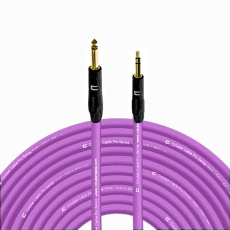 Coluber Cable 1/4" TS Male to 3.5 TRS Male - Pro 3-Pin Microphone Connector