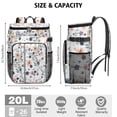 thumbnail image 3 of Travel Cooler Bag - Pioneer Flower Floral Print Pattern Camping Beer Cooler Backpack with Bottle Opener- Waterproof Insulated Picnic Backpacks - Cooler Bag for Beach, 3 of 6