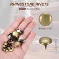 thumbnail image 2 of 10mm Round Dome Rivet, 180 Pcs Metal 4 Claw Spike Spot Stud Punk Rock Rivet Nailhead for DIY Leather Crafting for Decor Repair Clothing Belts Bags Shoes, Bronze, 2 of 6