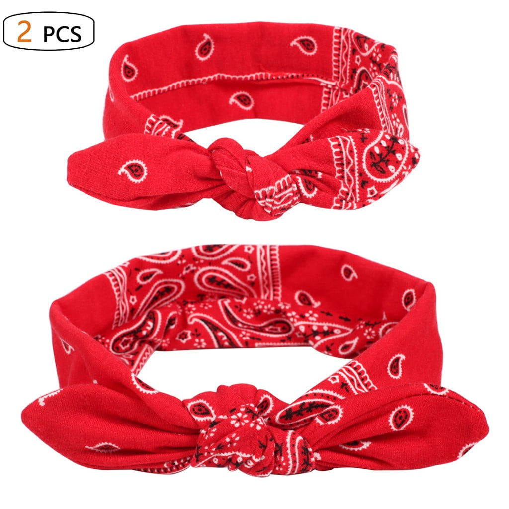 NEW 2" Red Rojo Tie Dye Hair Band Head Sweaty Headband Super Soft Stretchy 
