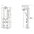 thumbnail image 6 of Leilani 8-in ShowerSpa with 6-Dual Function Body Jets Slide Bar Handshower and Built-in Mirror Black Glass and Chrome, 6 of 7