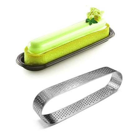 

jiaroswwei Oval Stainless Steel Non-Stick Dessert Mousse Cutter Ring Cake Mold Baking Tool