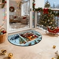 thumbnail image 4 of Todaioua Semicircle Christmas Doormat 40x60cm - Non-Slip Absorbent Kitchen Rug, Washable Polyester Holiday Floor Mat for Indoor Outdoor Entryway, Bathroom & Porch Decor​, 4 of 7