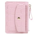 thumbnail image 1 of Women Simple Wallet Leather Keychain Small Card Bag Purse Holder (Beige), 1 of 7