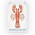 thumbnail image 2 of Marblehead, Massachusetts, Red Lobster, Typography (12x18 Wall Art Poster, Room Decor), 2 of 3