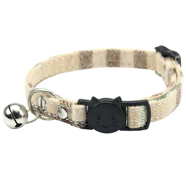 Cat Collar Adjustable Quick Release Buckle Pet Collar Kitten Collar with Bell
